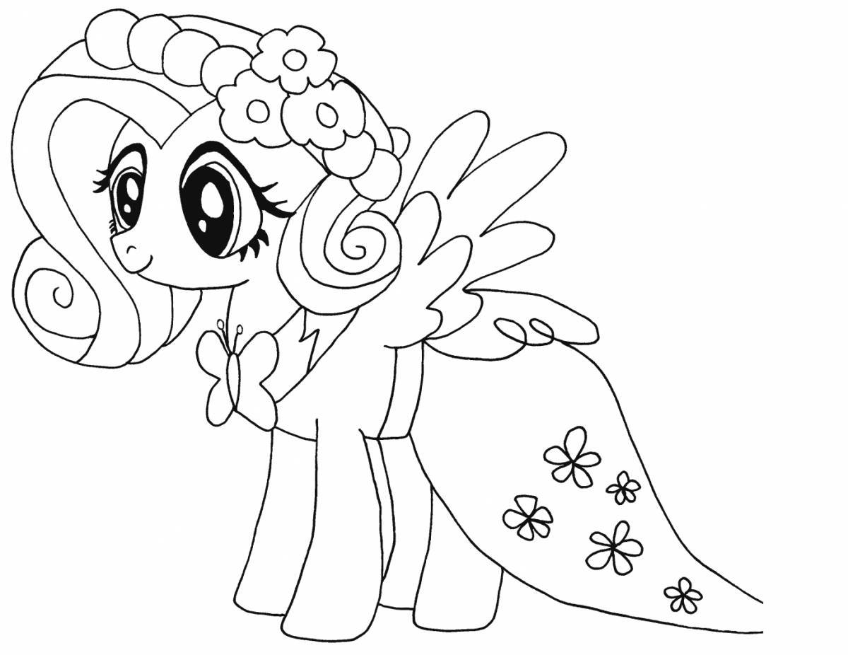 Coloring page funny pony