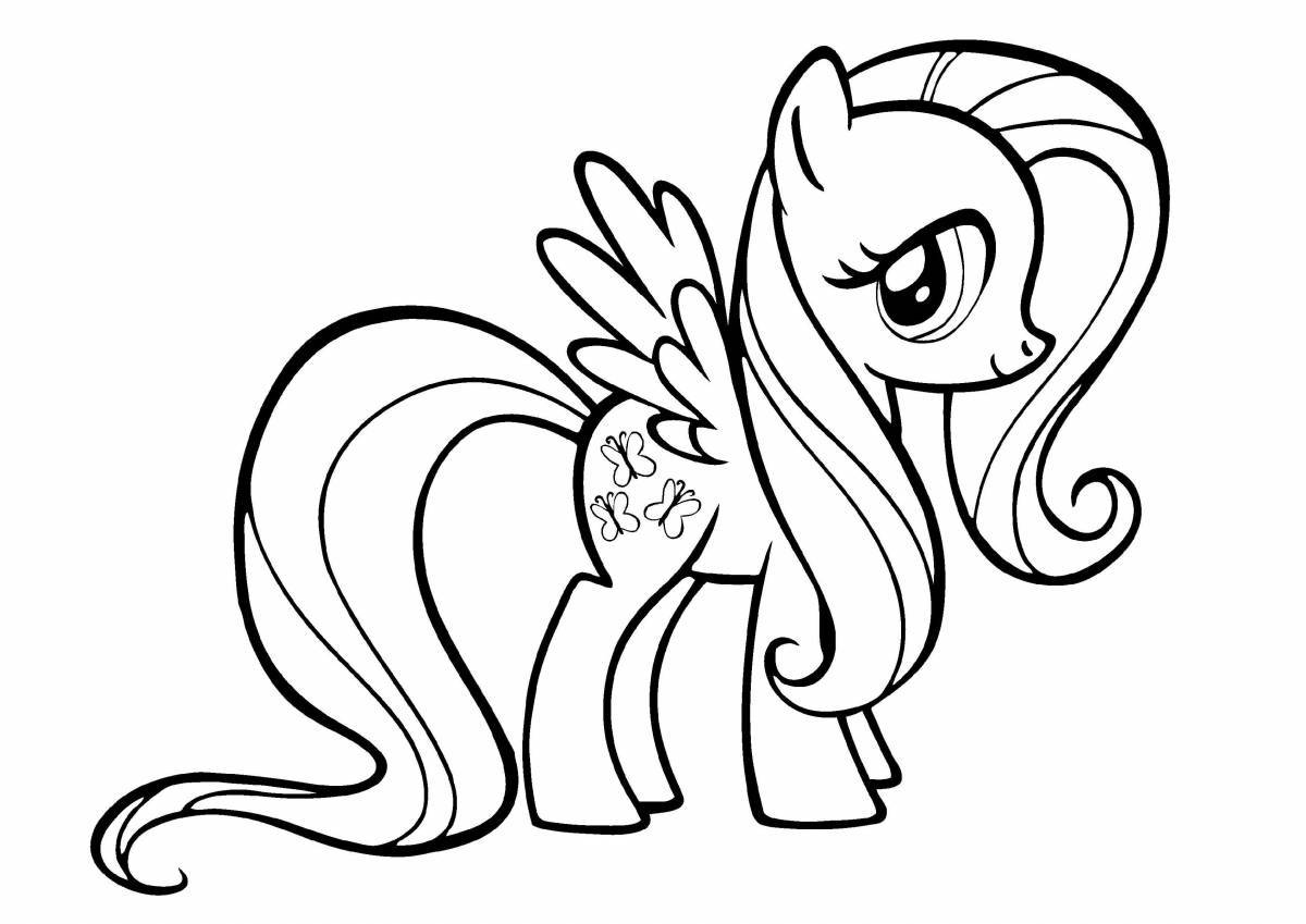 Playtime pony coloring page