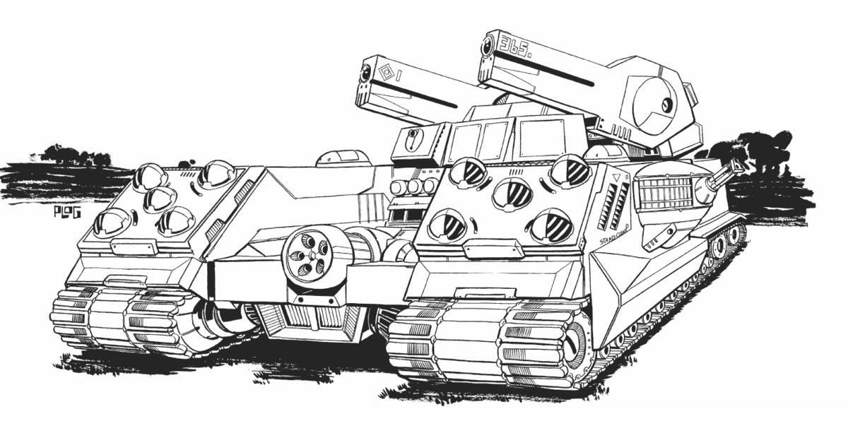 Radiantly coloring page leviathan tank