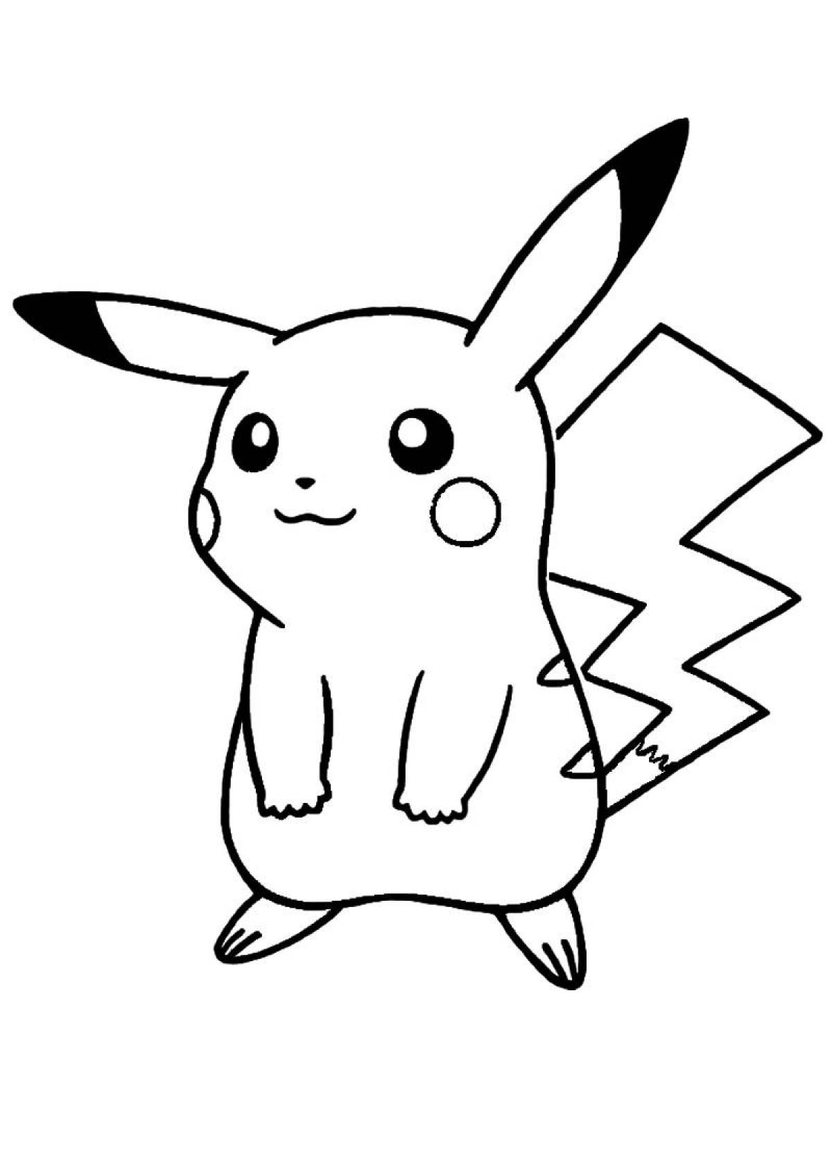 Amazing pikachu coloring page