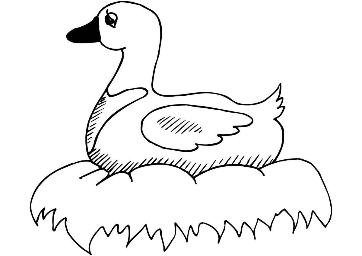 Lalafanfan cute duck coloring book