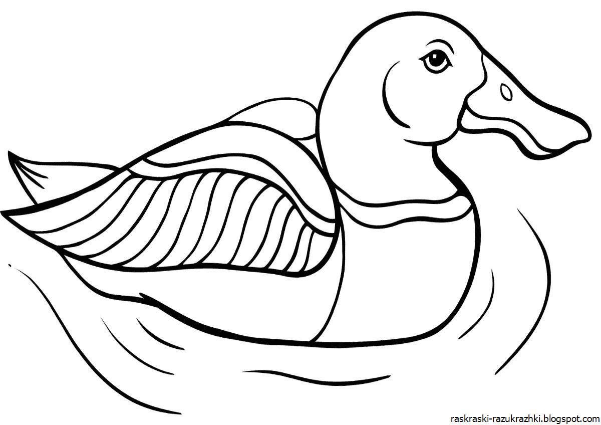 Lalafanfan sweet duck coloring page