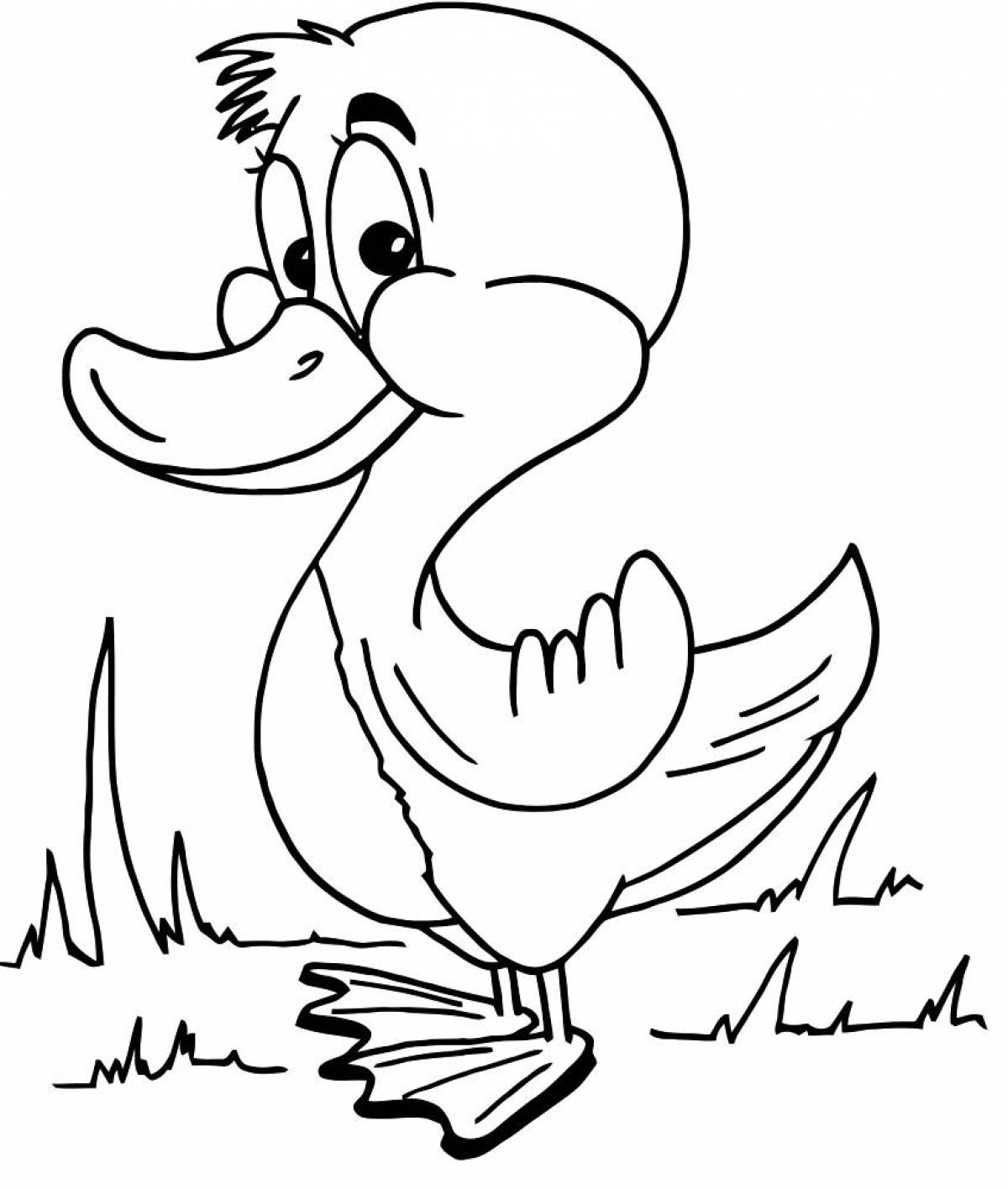 Coloring funny duck lalafanfan