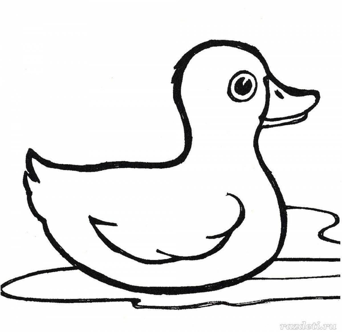 Innovative lalafanfan duck coloring page