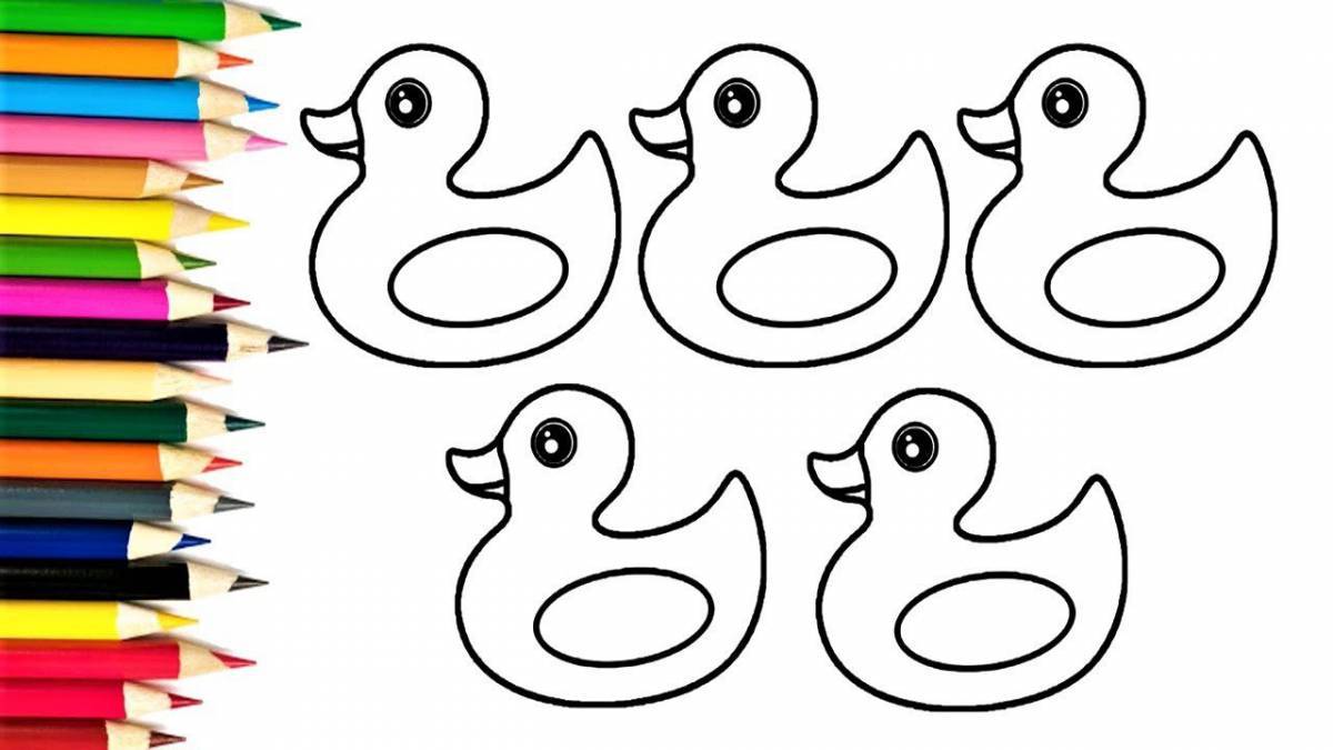 Lalafanfan gorgeous duck coloring page