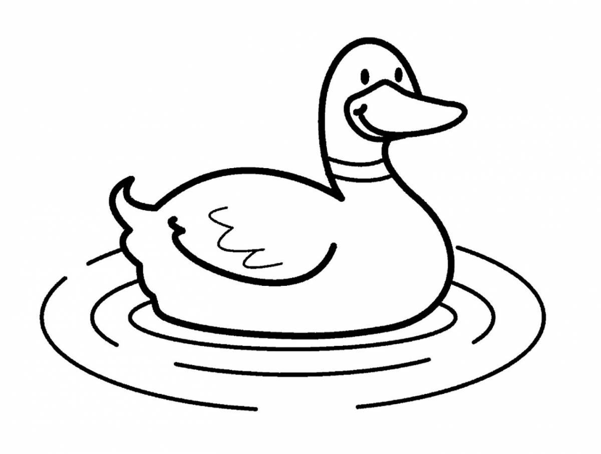 Lalafanfan duck coloring page #3