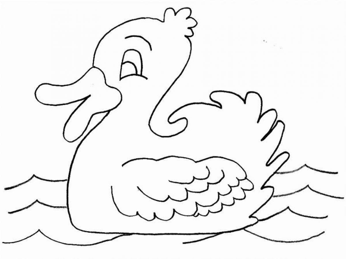 Lalafanfan duck coloring page #9
