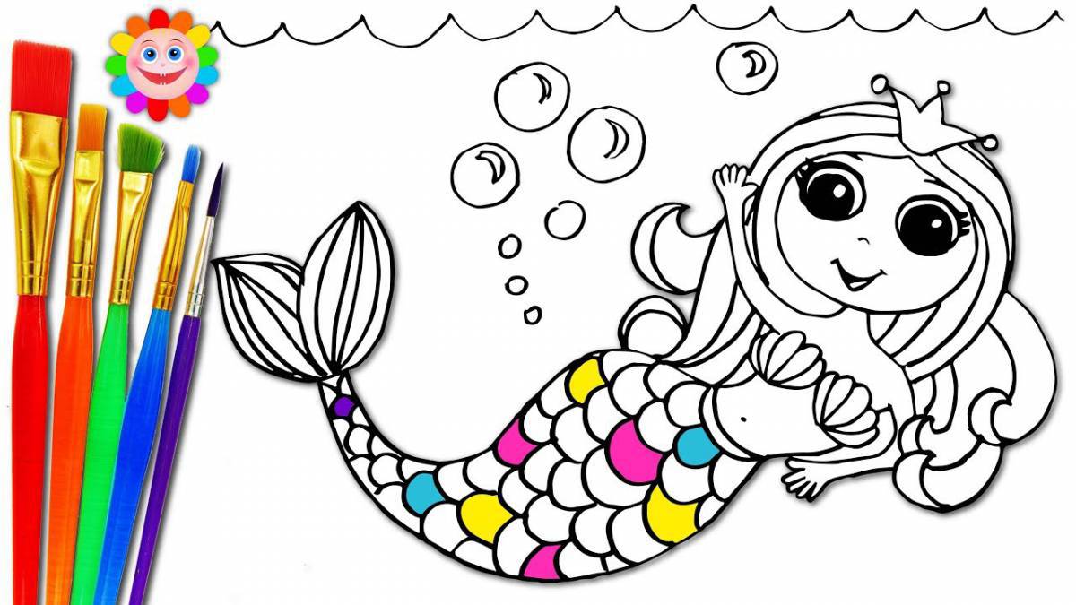 Funny purple rainbow friend coloring page