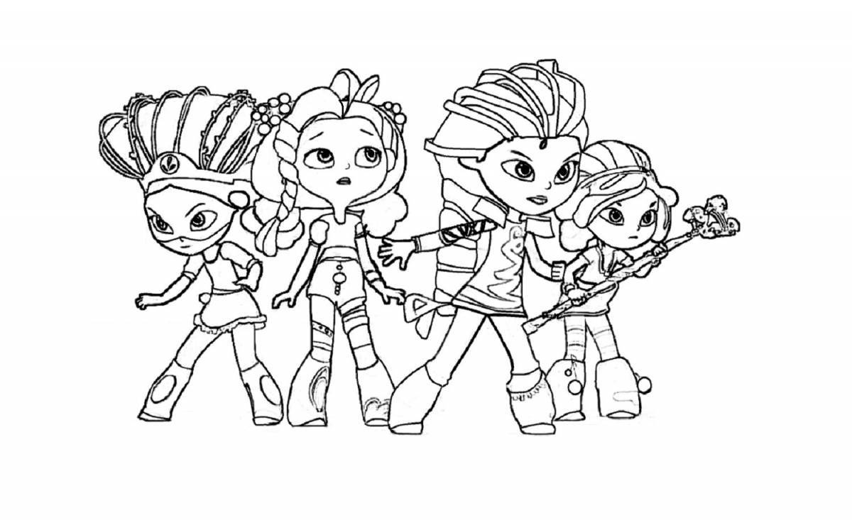 Coloring page charming alice fairy tale patrol