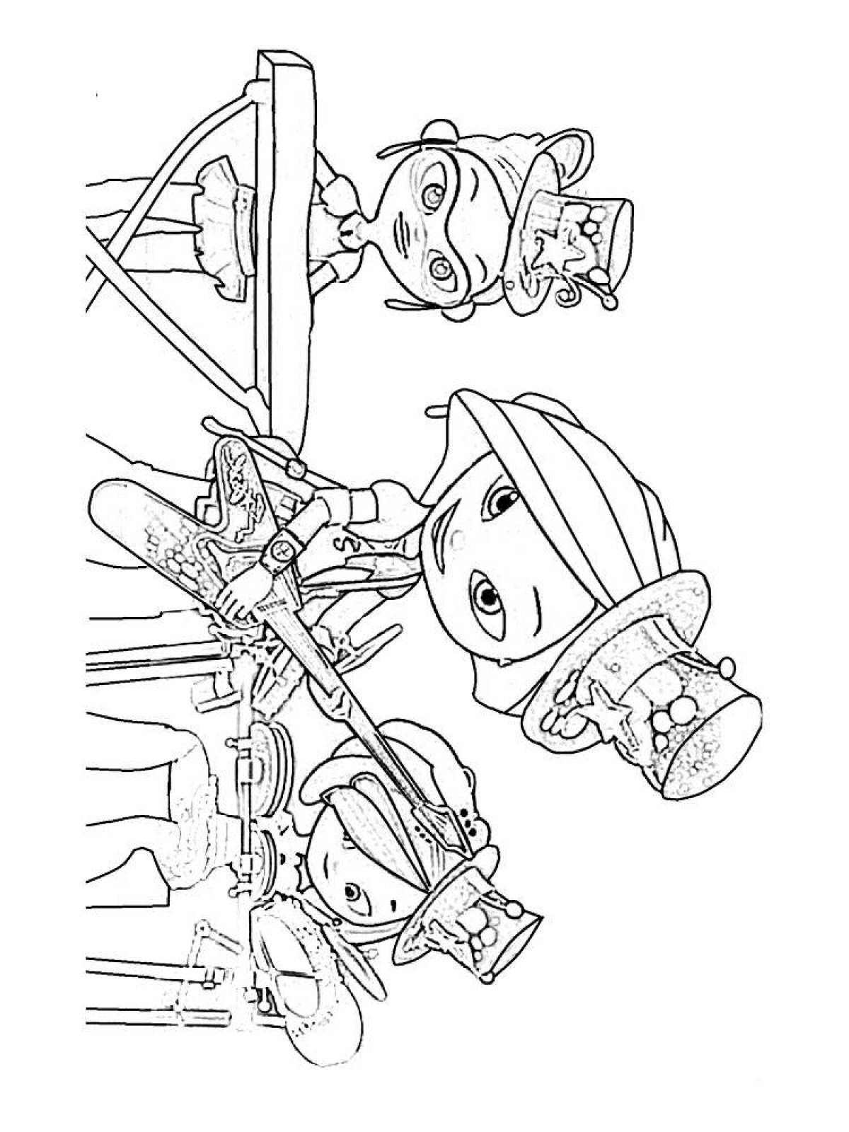 Coloring page magical alice fairy tale patrol