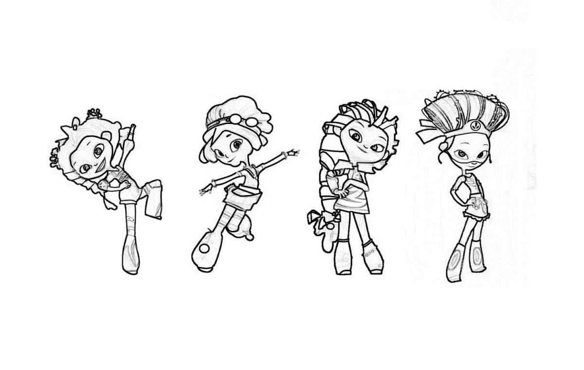 Coloring page glorious alice fairy tale patrol