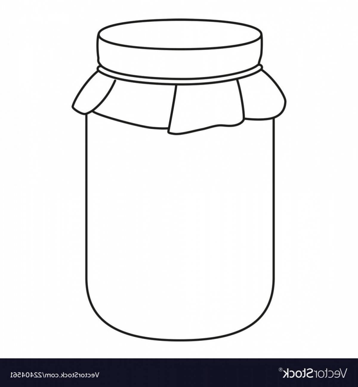 Beautiful jar coloring page for kids
