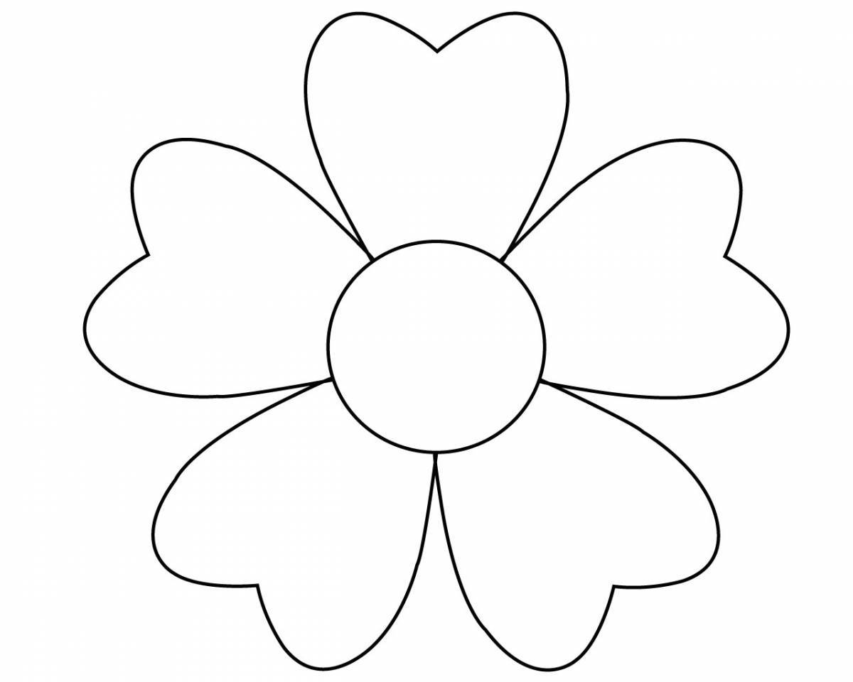 Delightful flower coloring book for 3-4 year olds