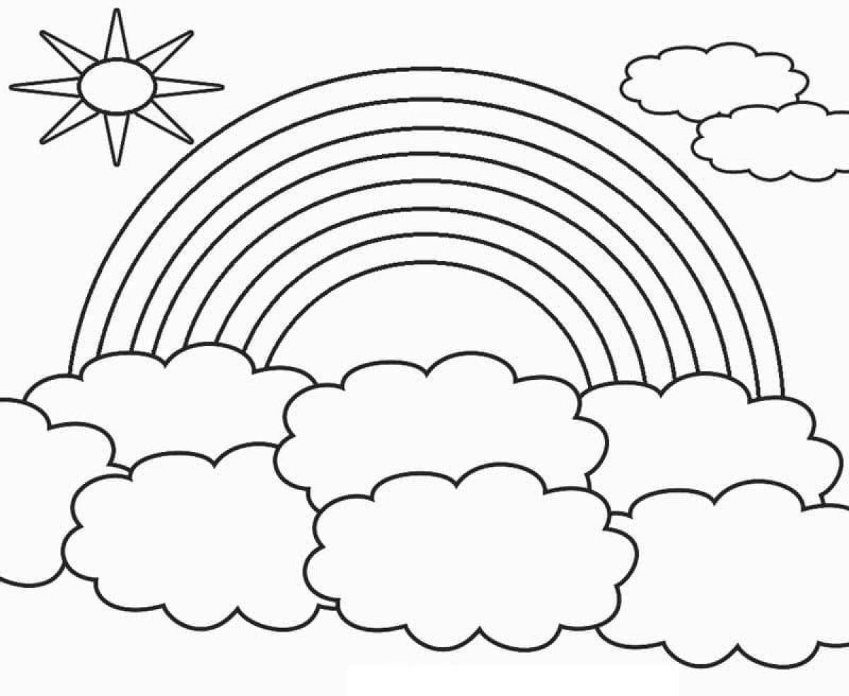Раскраска «ослепительная радуга» для детей 5-6 лет