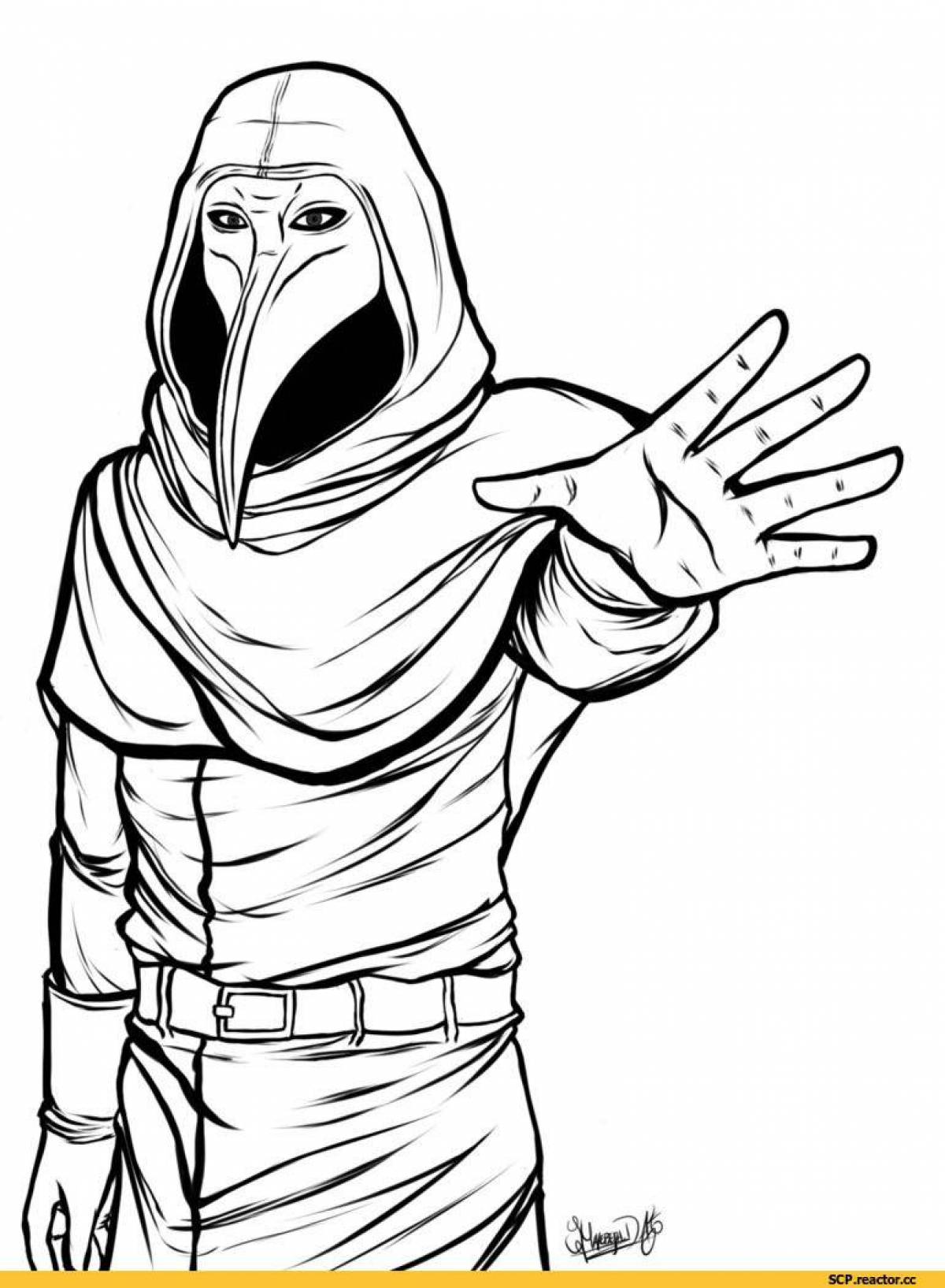 Tempting scp coloring page