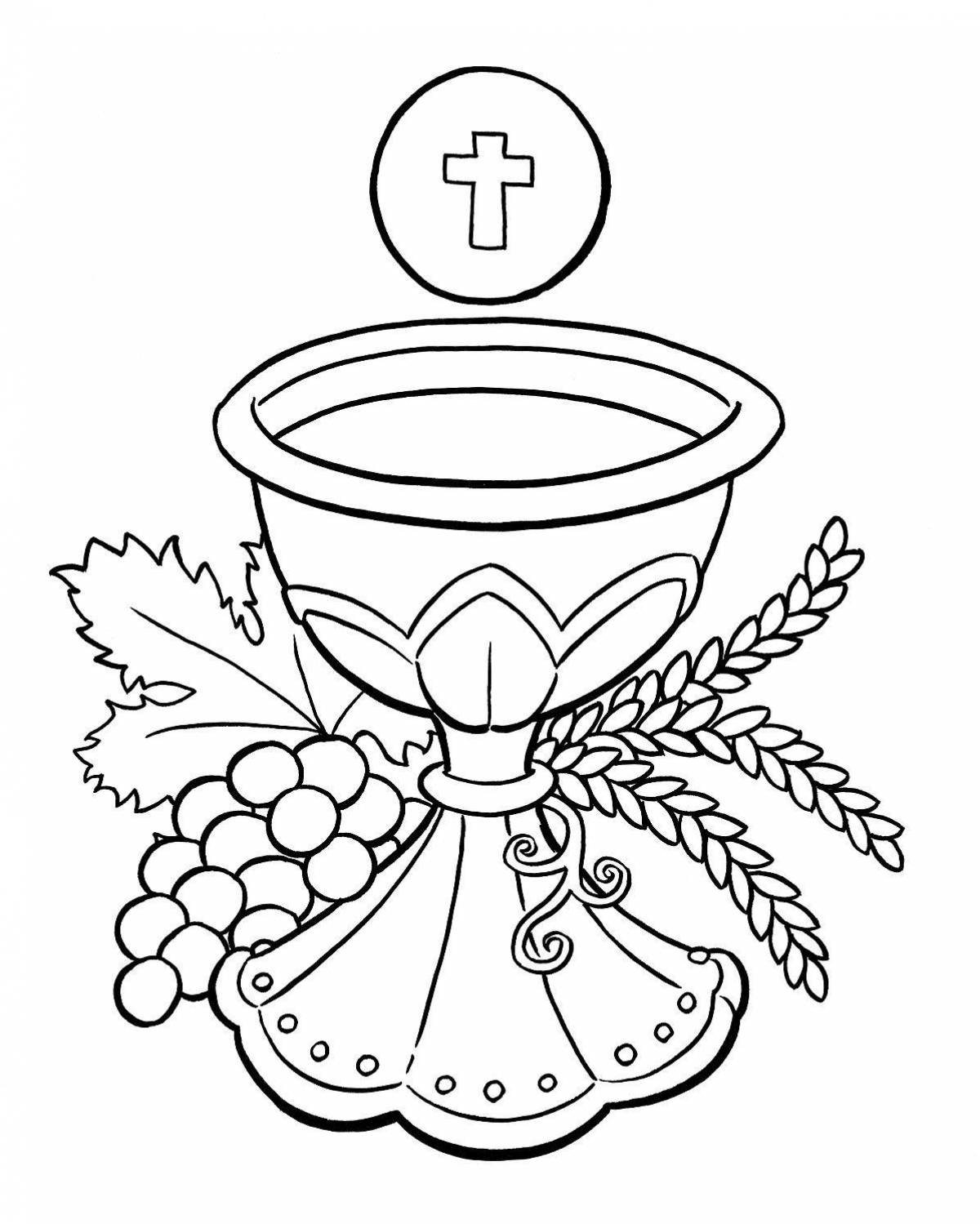 Invigorating baptism coloring book for kids