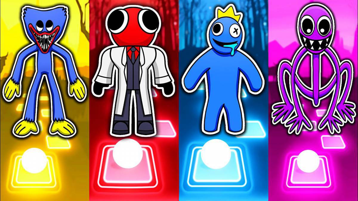 Раскраска Радостные радужные друзья красный