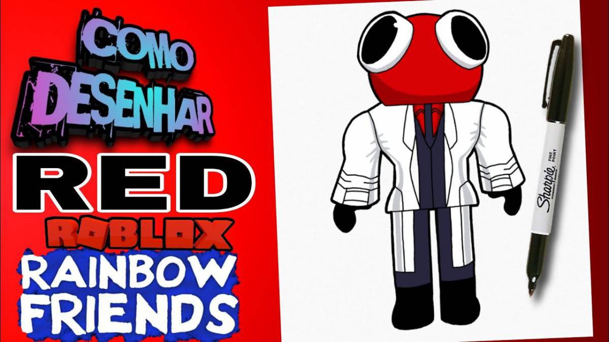 Rainbow friends red #10