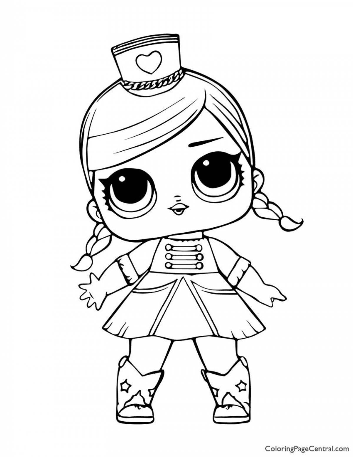Fancy coloring christmas doll lol