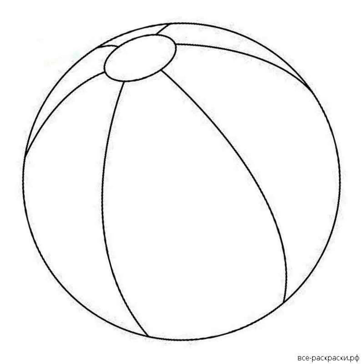 Playful ball coloring page for kids