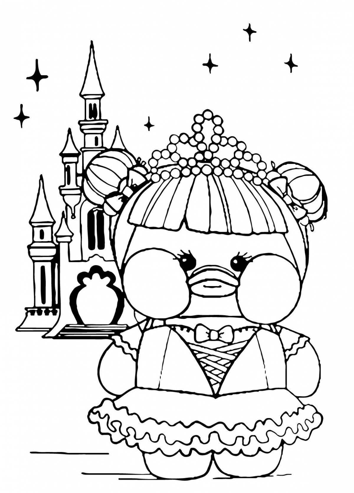 Charming duck lalafanfan coloring book