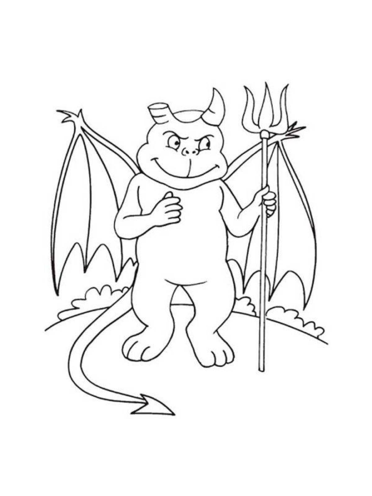 Glorious demon coloring page