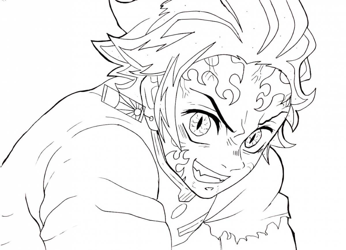 Dazzling demon coloring page