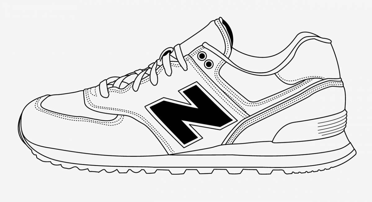 Coloring page bold sneakers