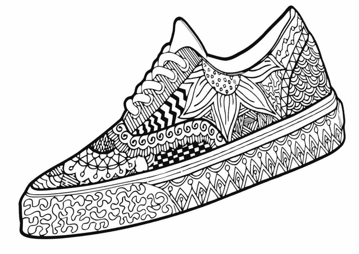 Coloring page incredible sneakers