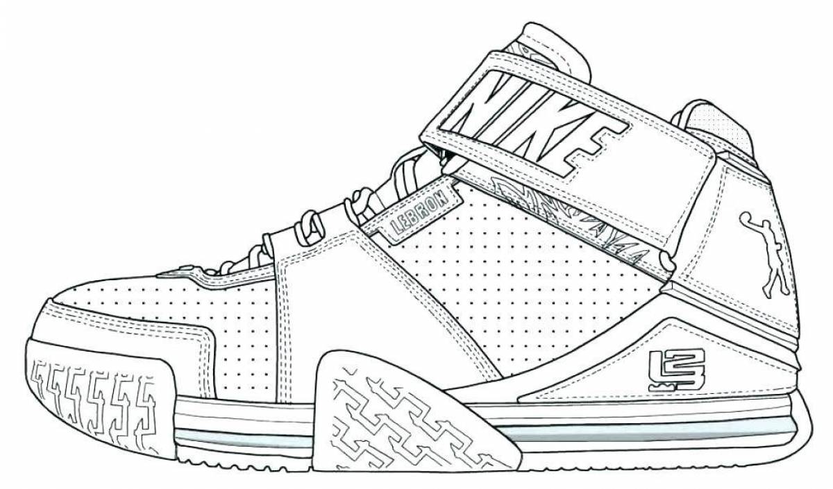 Coloring page dazzling sneakers