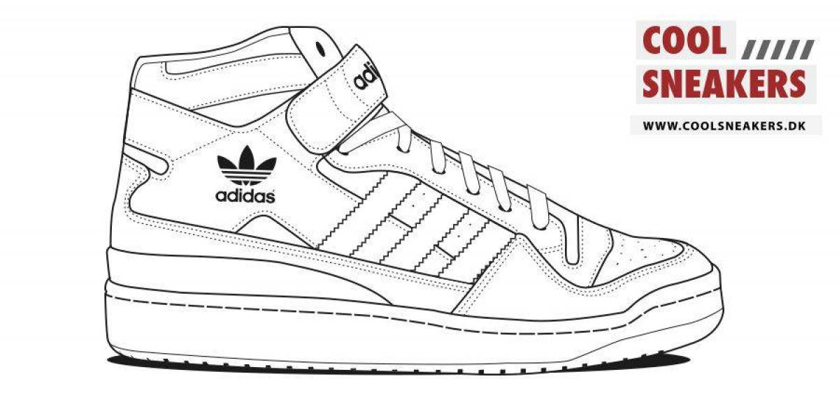 Coloring page gorgeous sneakers