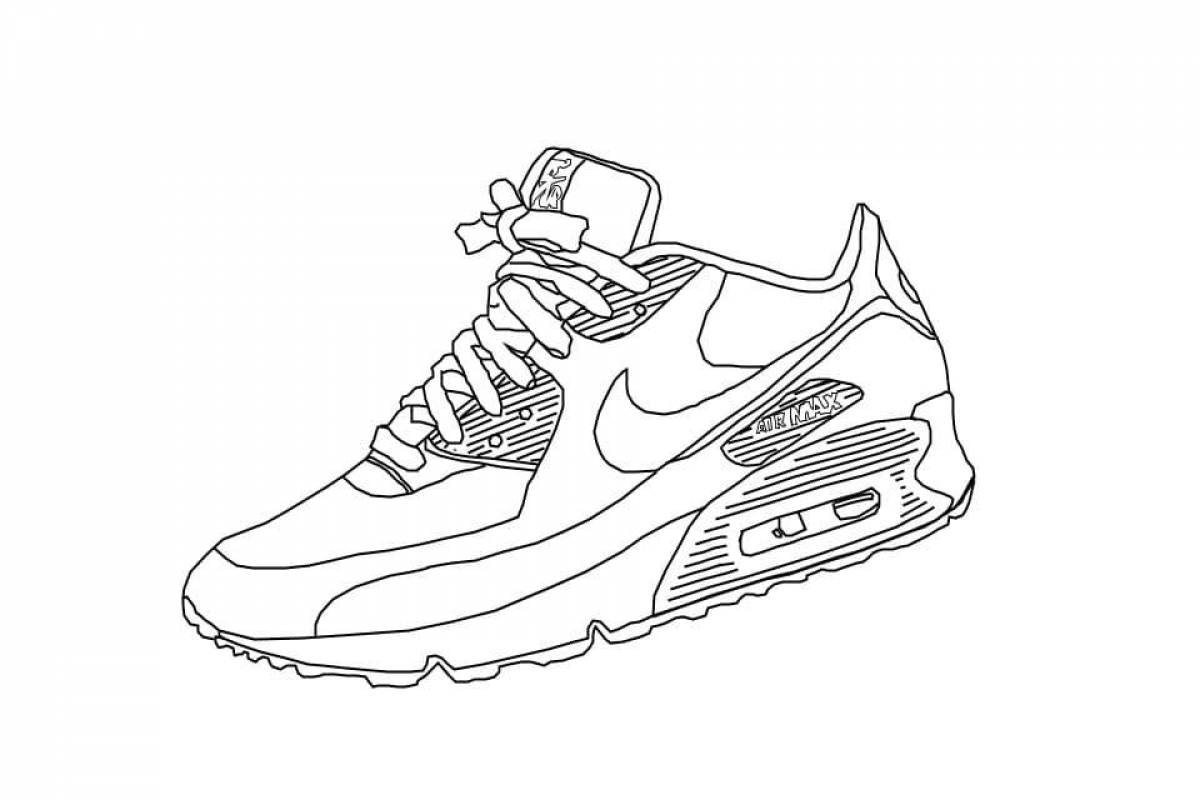 Adorable coloring of sneakers