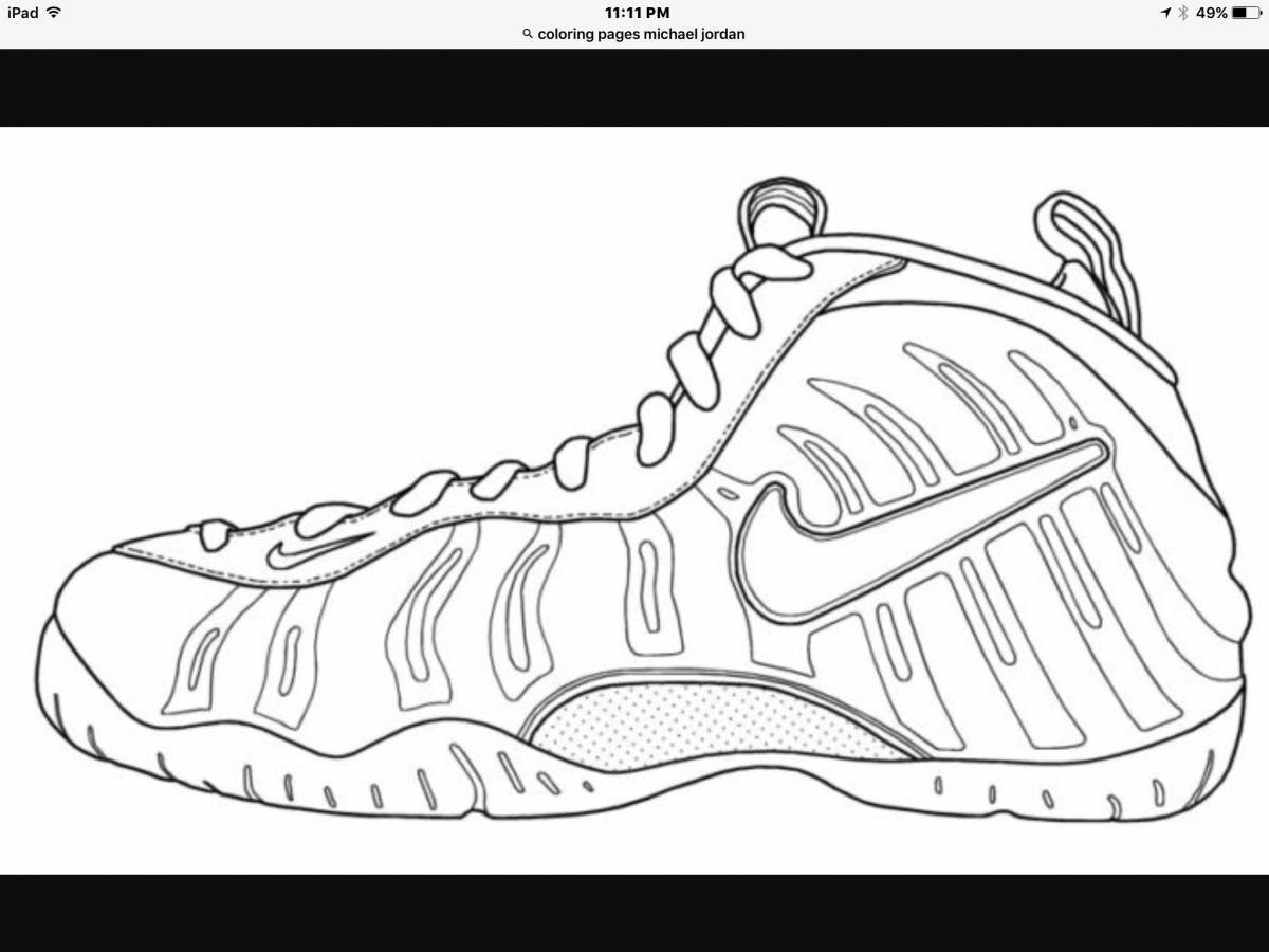 Sweet sneakers coloring page