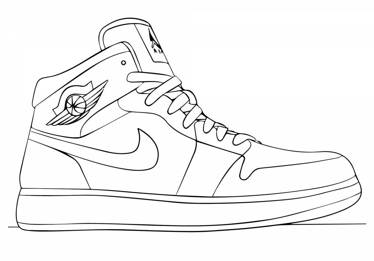 Coloring page cute sneakers