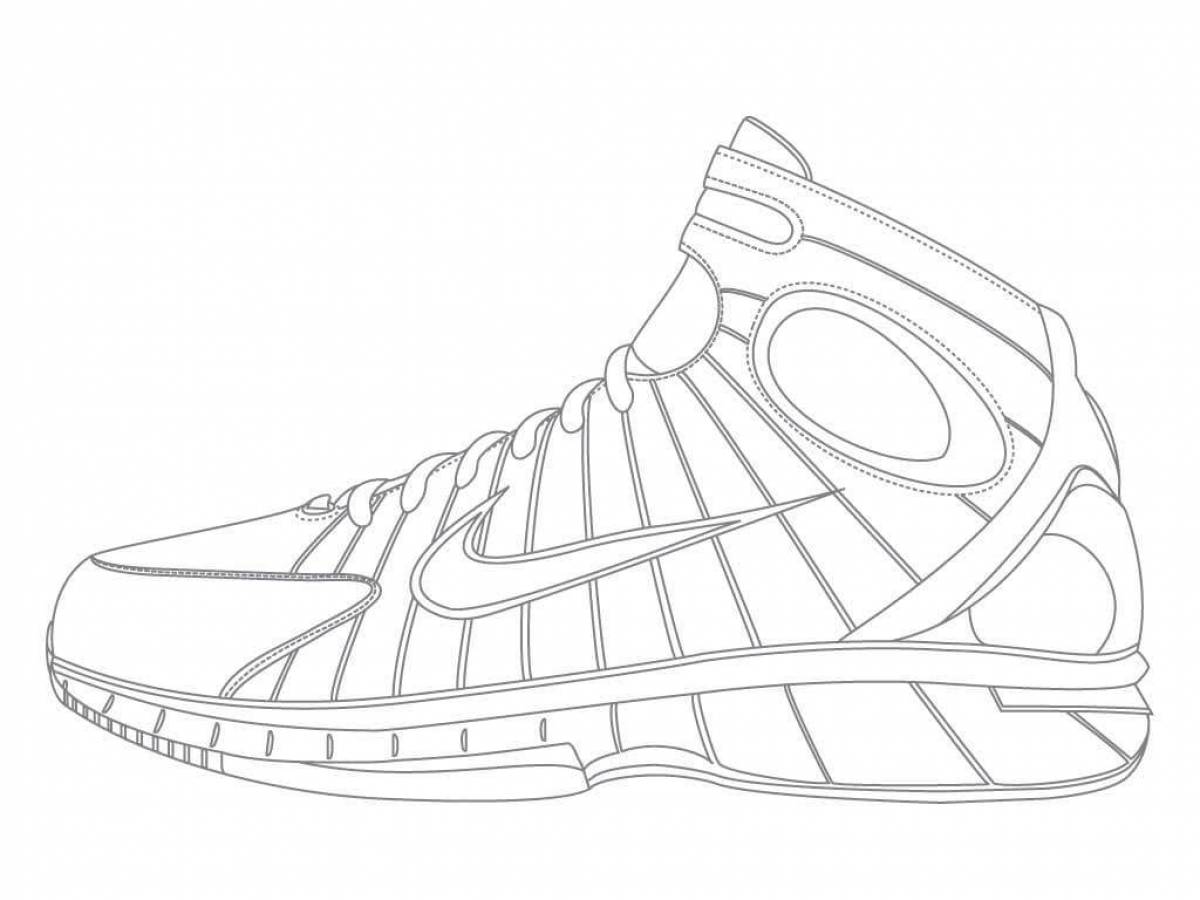 Jovial sneaker coloring page