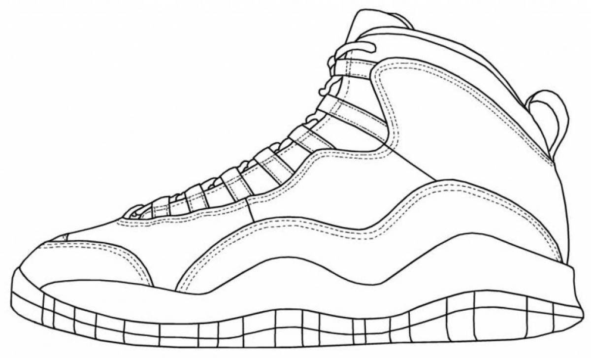 Coloring page funny sneakers