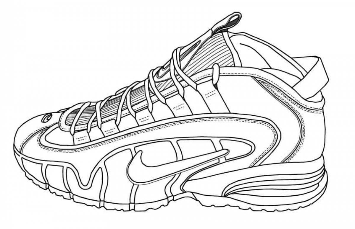 Coloring page stylish sneakers