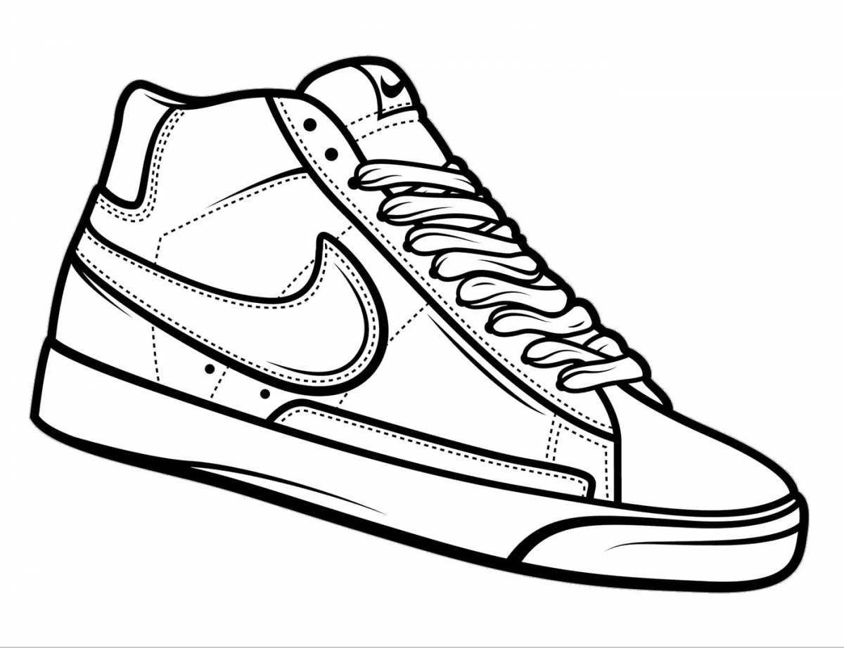 Coloring page cool sneakers