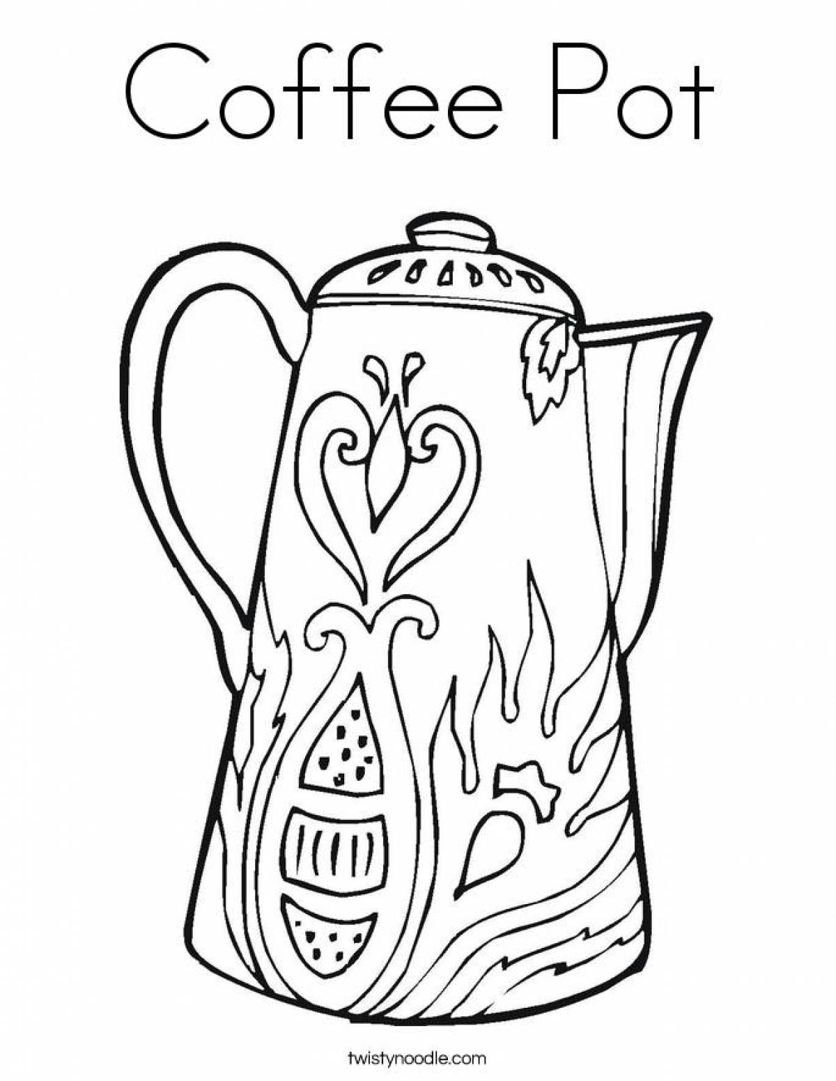 Coffee coloring page