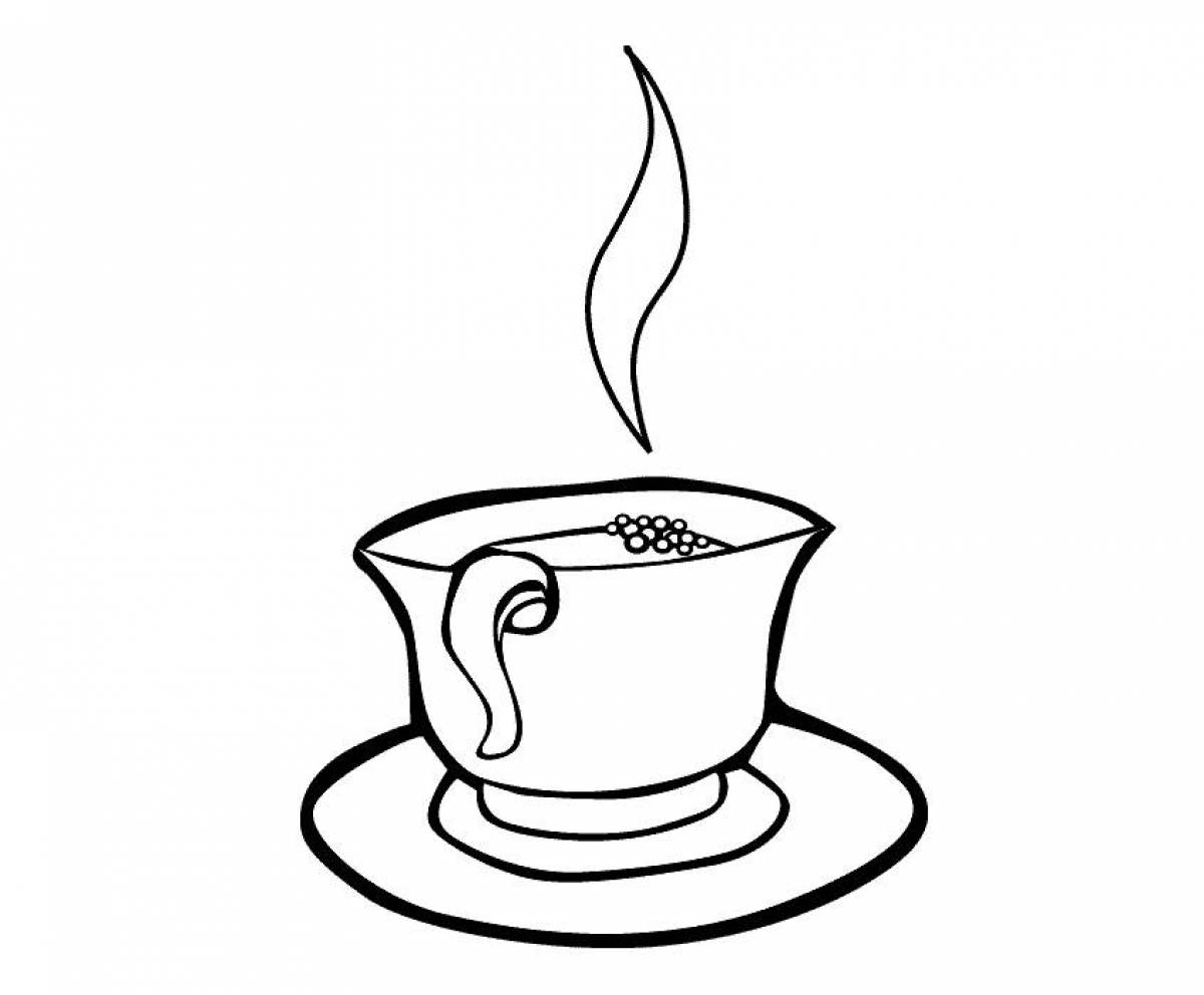 Раскраска «сияющий кофе»