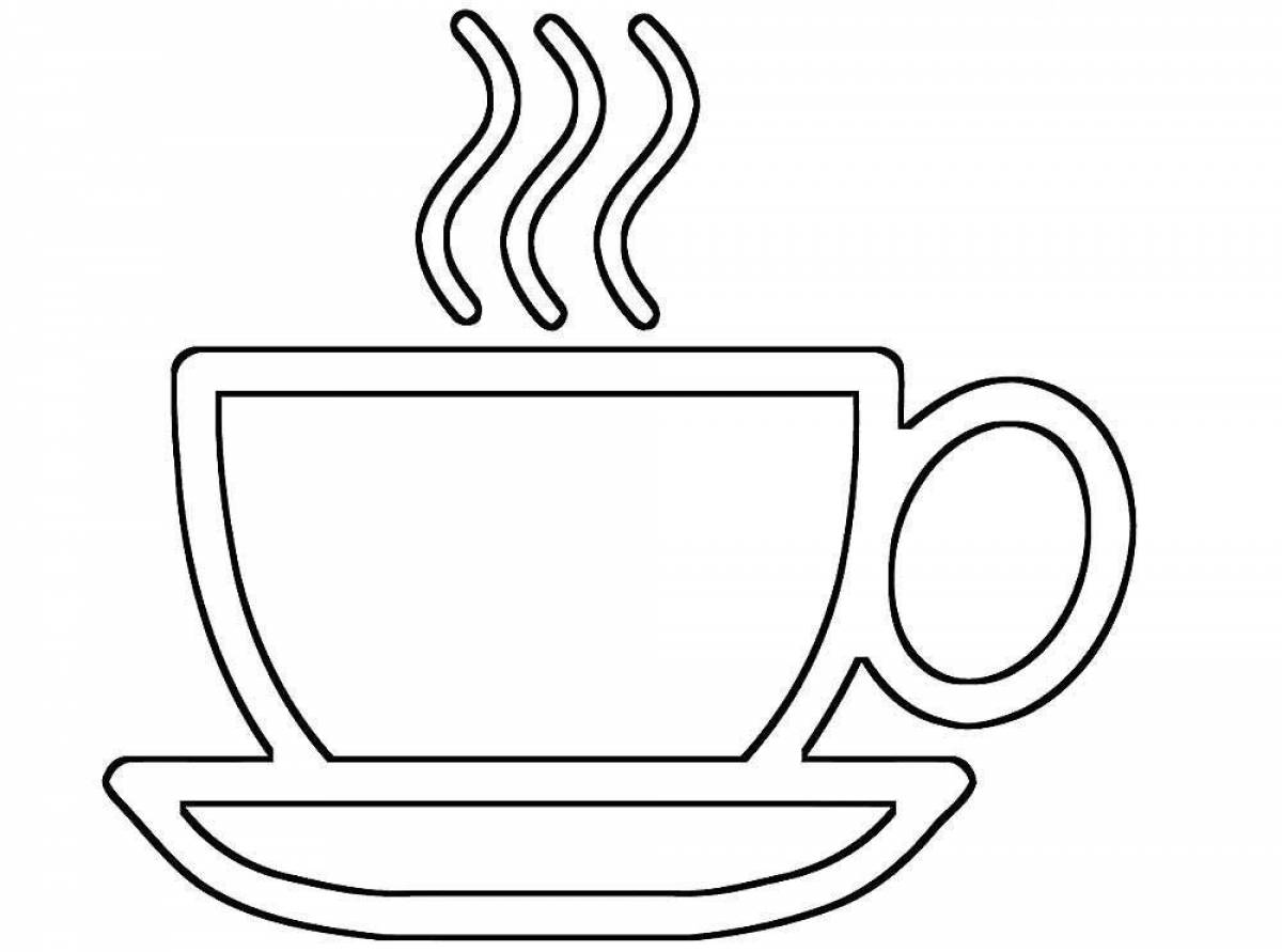 Coffee coloring page