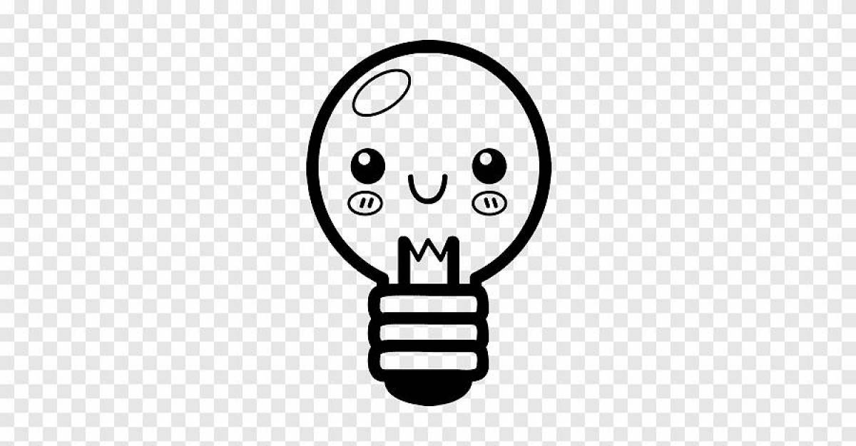 Light bulb for coloring