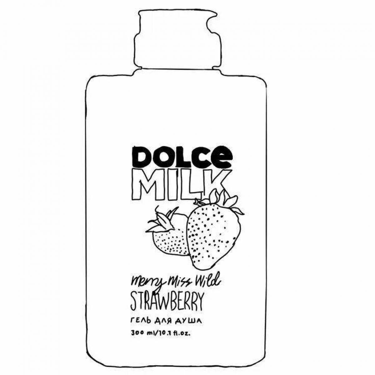 Joyful dolce milk coloring page