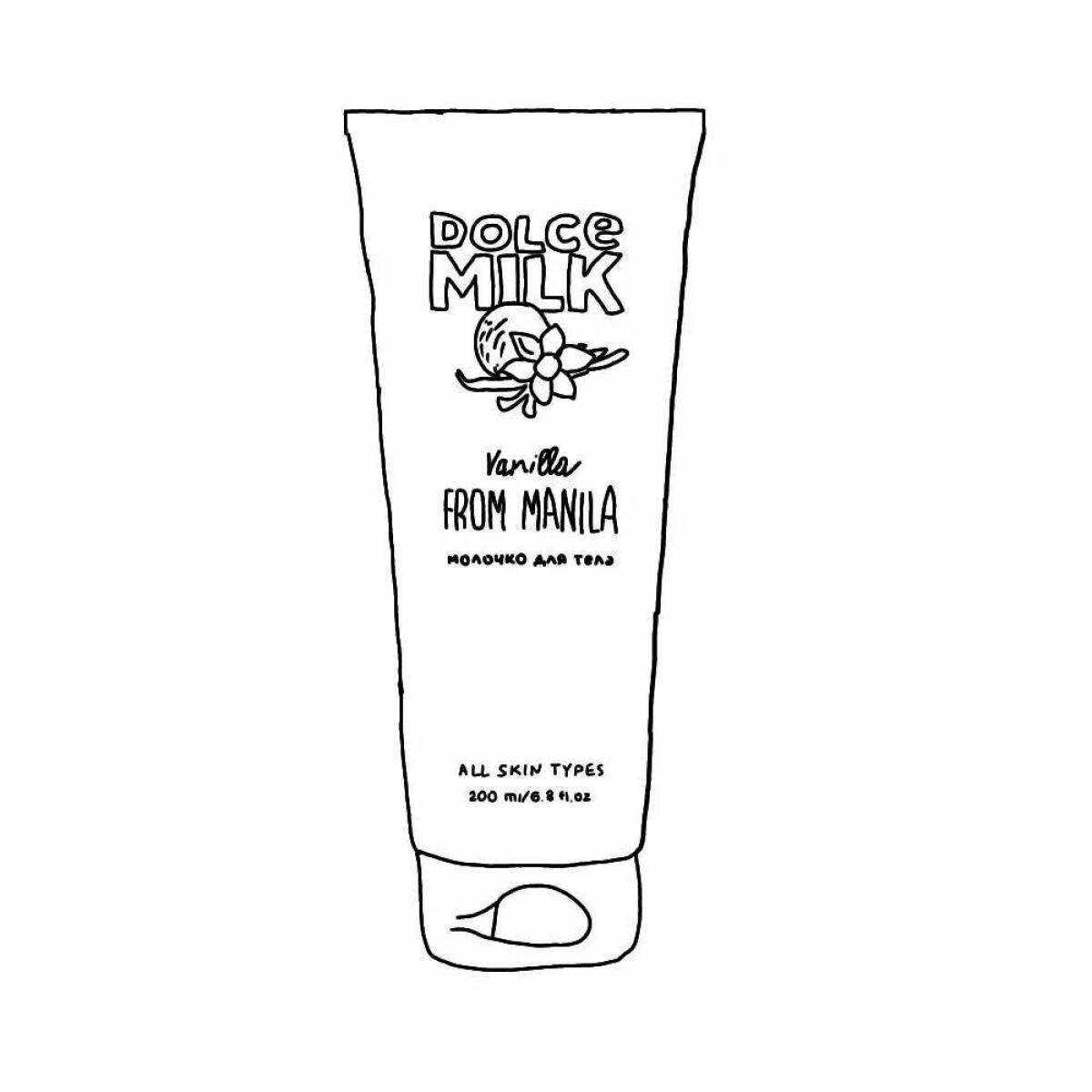 Dolce milk blooming coloring page