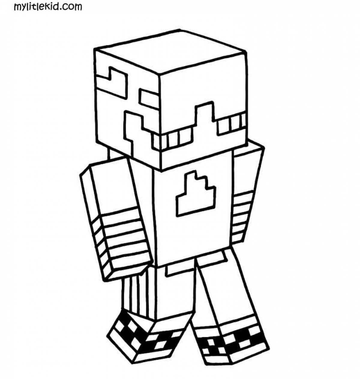 Outstanding coloring minecraft warden