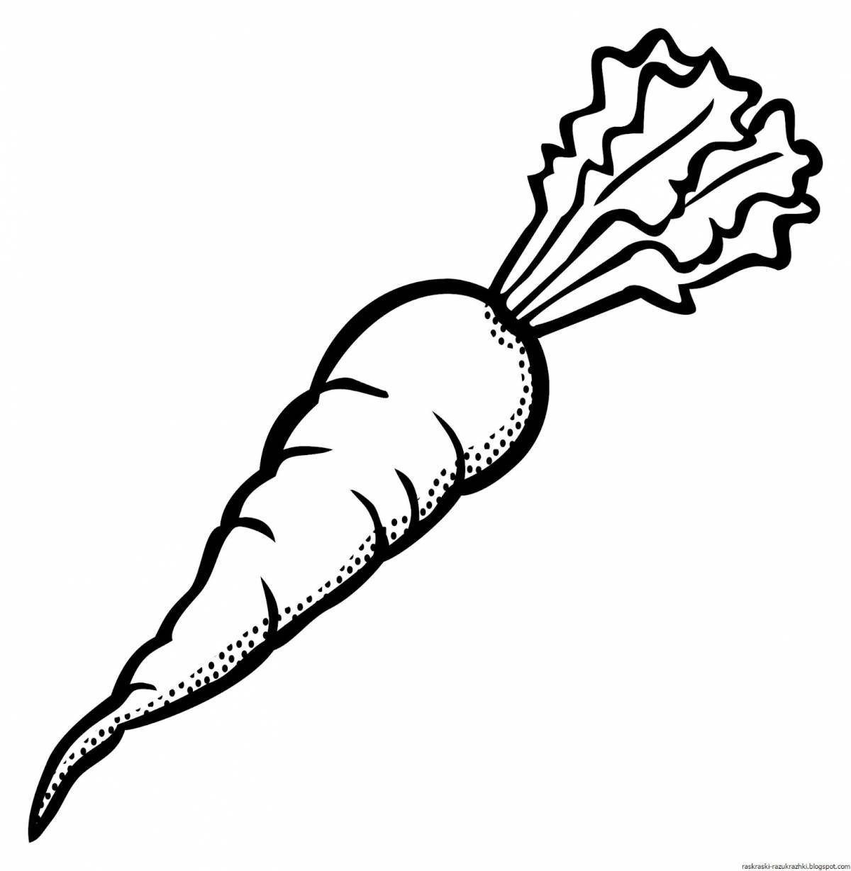 Coloring pages carrot color explosion for kids