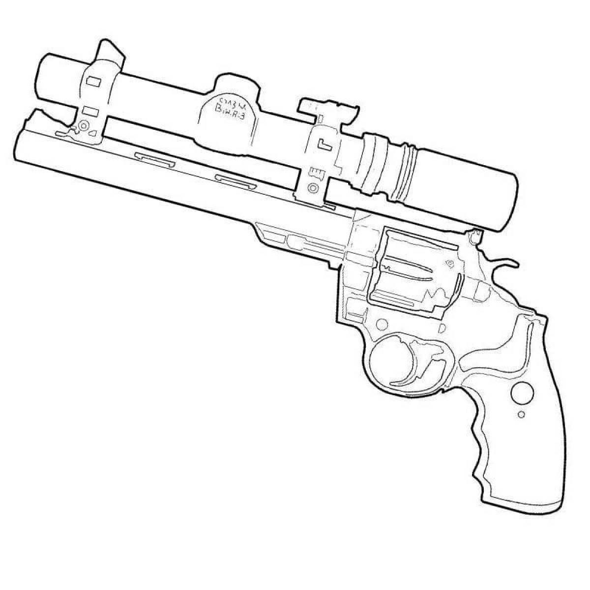 Exciting standoff 2 weapon coloring page