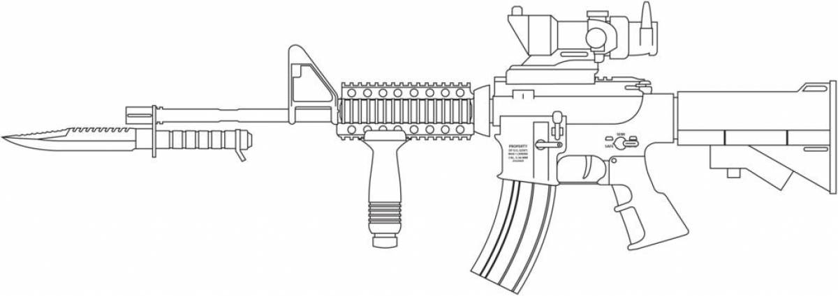 Standoff 2 weapon coloring page