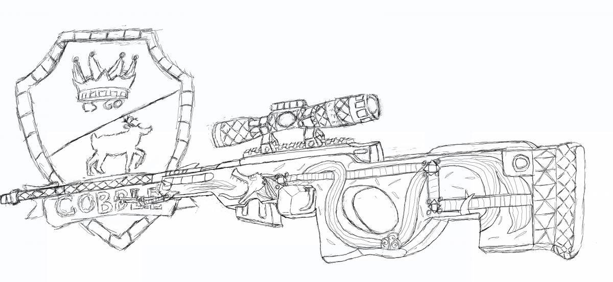Tempting standoff 2 weapon coloring page