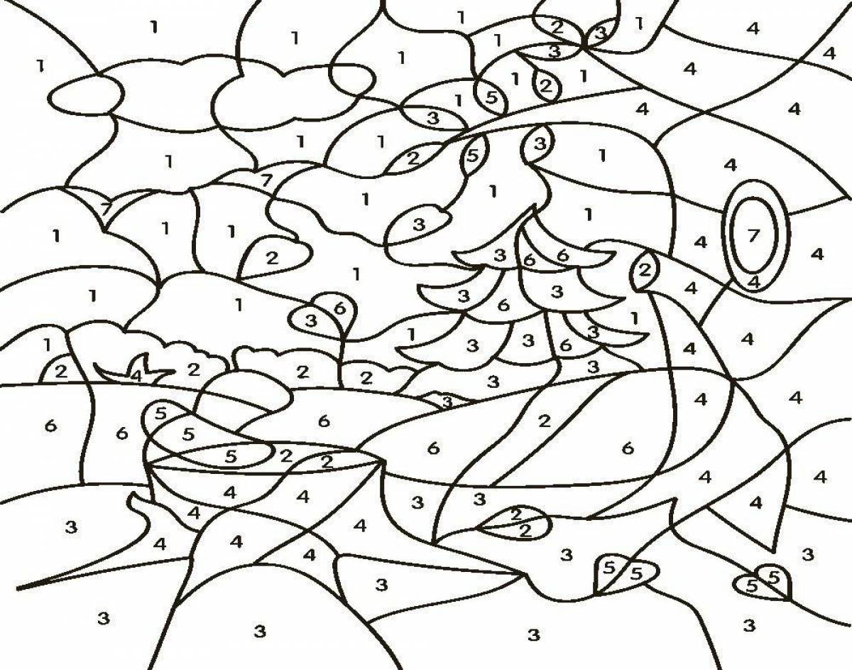 Great offline color by number game